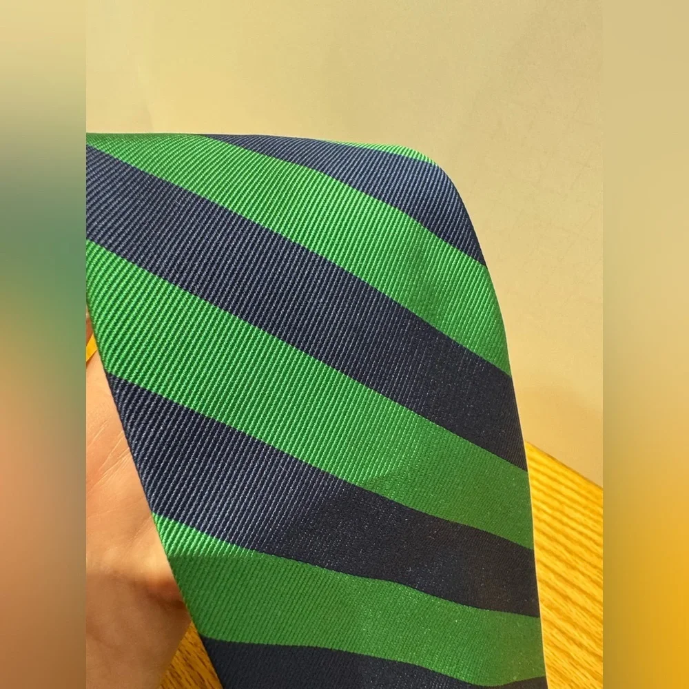 Jos A Banks Striped Green and Blue neck Tie executive collection